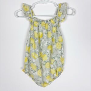 Tommy Bahama Romper Baby Girls
6-9 Months Yellow Lemon Print Ruffle Bow